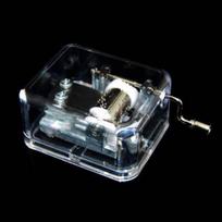 Modern Hand Crank Acrylic Music Box For Students And Holiday Gift Occasions Swan Lake
