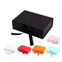 Customized Ribbon Black Wholesale Custom Logo Premium Luxury Cardboard Paper Gift Wig Hair Extension Magnetic Packaging Boxes Customized&Customized