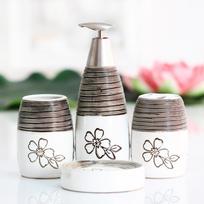 Luxury Ceramic Bathroom Collection With Flower Design For Housewarming And Gifts