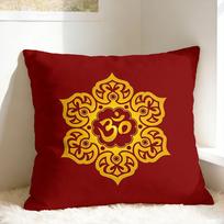 Luxury Golden Mandala Om Pillow Cover Custom Cushion Cover Funny Pillow Case For Office Car Home Decor Peach skin 18*18(CM)-1Pcs