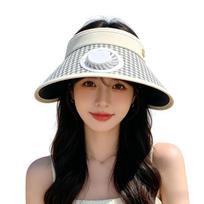 Folding Solar Fan Hat Breathable UV Protection Summer Fan Visor Cap Lightweight Wide Brim Cooling Sunshade Hat Hiking