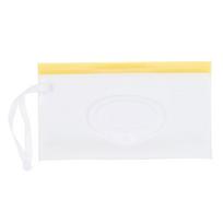 Portable EVA Wet Wipes Bag Flip Cover Solid Color Wipes Holder Case Tissue Box Baby Product geltona