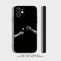 Table Tennis Racket Ping Pong Phone Case For iPhone 17,16,e,Pro,Max,15,14,Plus,13,12,Mini,11,Pro Shockproof Silicone Black Cover iPhone16