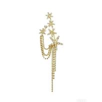 Light Luxury Rhinestone Star Brooch Multi-Layer Light Luxury Broochs Star Tassel Brooch  Gifts