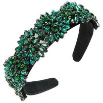 Baroque Marquise Crystal Hairbands Luxury Colorful Rhinestone Statement Headbands Exquisite Wedding Bridal Tiaras Jewelry