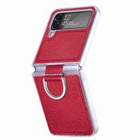 Apsauga nuo kritimo piršto žiedo mobiliojo telefono dėklas, skirtas Samsung Galaxy Z Flip4 Flip 4 5g Flip3 Flip 3 sulankstomas dangtelis, skirtas Samsung Flip4 for Samsung Z Flip 4 raudona
