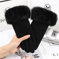 Women Autumn Winter Cashmere Warm Mittens Full Finger Mittens Women Outdoor Sport Female Gloves