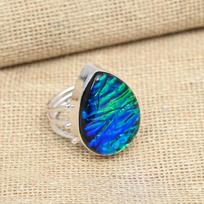 Blue Triplet Opal Gemstone Solid 925 Sterling Silver Handmade Ring Australian Jewelry For Her 4 mėlyna
