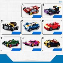 8 in 1 Track Back Super Racing Sportinis automobilis Transporto priemonė Statybiniai blokai Plytos Žaislai Modelis Konstravimo rinkinys vaikams No Box