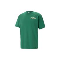 PUMA American Retro Letter Print Crew Neck Short Sleeve T-shirt Men Tops Dark-Green 622536-37 S