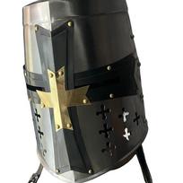 Medieval Templar Knight Crusader Helmet | Authentic Replica Armor | Historical Cosplay & LARP Gear