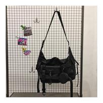 Gothic Black Crossbody Messenger Tote Bags for Men and Women Nylon Shoulder Bags