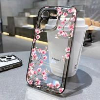 Gėlių telefono dėklas iPhone 16 Pro 13 11 15 12 14 Pro Max XR X XS 7 8 Plus SE atsparus smūgiams skaidrus dangtelis silikoninis minkštas Fundas For iPhone 13 Pro gray