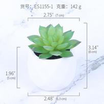 Mini Simulated Succulent Potted Plant, Creative Diy Indoor Small Ornament Plastic Simulated Flower Supply Es1155-1