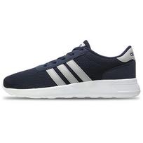 Adidas Neo Lite Racer Mesh Fabric Sports Comfortable Breathable Low-Top Lifestyle Casual Shoes Unisex Casual Shoes Deep-Blue Gray BB9775 36
