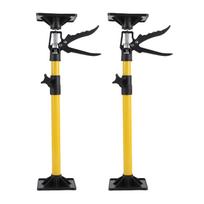 2 rinkiniai Metalinis teleskopinis atraminis strypas spintai, vonios spintai, montavimui 50-115cm Geltonas