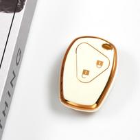 Gold Edge TPU Remote Key Case Cover 2/3 Buttons Shell Fob Holder For Renault Logan DACIA Megane Espace Laguna Duster Sandero Fluence Clio 2 button key cover