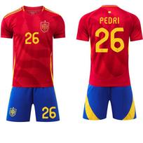 2024 Euro Ispanijos namų marškinėliai #7 Morata #19 Yamal #17 Nico #18 Olmo Futbolo marškinėliai 16
