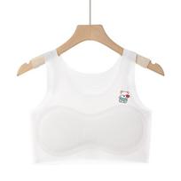 Girls' Seamless Underwear Set for Ages 7-12: Anti-Bulge Vest & Junior Bra XL 80-100 jin balta