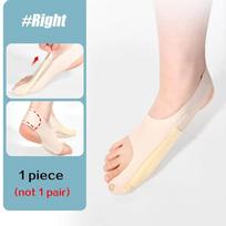 1Pcs Hallux Valgus Corrector Socks Breathable Comfortable Day Night Support Non Slip Big Toe Straightener Pain Relief S smėlis