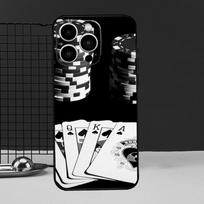 Las Vegas Kazino Pokerio Dėklas iPhone 16 15 14 13 12 11 Pro Max X XR XS 7 8 Plus 12 13 Mini Bamperio Dangtelis iPhone 16Pro MAX black