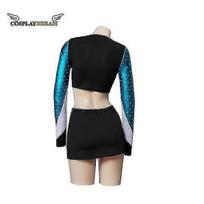 2023-euphoria Cheerleader Uniform Maddy Outfit Long Sleeve Crop Top With Mini Skirt Set High School Womens Cheerleading Costume-1 XS