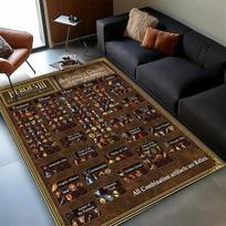 2025 Naujas HOMM3 Heroes of Might and Magic Žemėlapio Lobių Skrynios Žaidimo Kilimas Kilimas Svetainei Miegamajam Namų Sofai, Neslystantis Grindų Kilimėlis 40x60cm( 15x23in ) gray