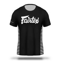 Fairtex Muay Thai marškinėliai vyrams moterims MMA bokso treniruočių marškinėliai juodi/balti gatvės stiliaus sportiniai drabužiai trumparankoviai sporto salės treniruočių viršus unisex 6XL