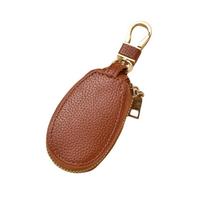 Luxury Leather Key Case Zipper Closure Mini Storage Bag Universal Car Key Bag  Unisex Style 3