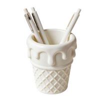 3D Printed Ice Cream Cone Pen Holder Waffle Base And Drip Top Desk