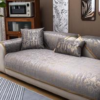 Anti-Slip Couch Covers For Living Room, Luxury Towel, Gold Edge, Thicken Chenille Sofa Cover, Cloud Pattern, Fashion 70x70cm 1pcs