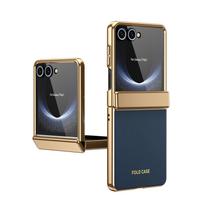 For Samsung Galaxy Z Flip 3/4/5/6/7 Mobile Case Folding Screen PC PU Leather Material Wholesale Support Customizable Hot Saling Opp Bag mėlyna