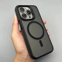 Magnetic Luxury Matte Translucent TPU+PC Shockproof Phone Case for iPhone 16 15 14 Pro Max Wireless Charge Phone Cover Opp Bag&For iPhone 16