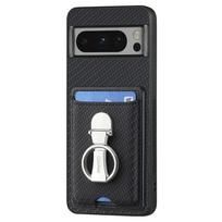 For Google Pixel 9 Pro XL Magnetic Ring Stand Holder Case For Google Pixel 8A 7 6 Pro Leather Card Slot Wallet Protective Cover For Pixel 7 juoda