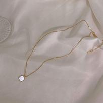 New Square Oil Dropper Necklace Minimalist And Trendy Design White Color Fashionable Pendant For Women StyleA