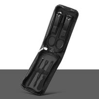 6 Pcs Portable Luxury Manicure Sets Pedicure Kits Bright Black Nail Clipper Set Personal Care Tools Eyebrow Scissors