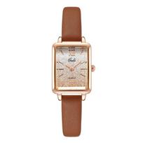 Women'S Fashion Niche Light Luxury Creative Gradual Change Small Square Plate Student Belt Quartz Watch