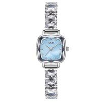 High-End Zircon Bracelet Women'S Watch Light Luxury Niche Crushed Ice Ice Fashion Women'S Sugar Cube Quartz Watch