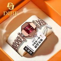 Time Fashion Light Luxury Women'S Watch Small Exquisite Ruby High Value Scale Quartz Watch