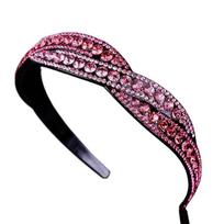 French Fashion Shinny Non-slip Crystal Luxury Girls Hair Hoop Korean Style Hair Hoop Sweet Headband Rhinestone