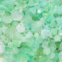 30g/Lot Colorful Mixed Butterfly Fan Acrylic Beads Spacer Loose Bead for DIY Necklace Bracelet Jewelry Making Accessories