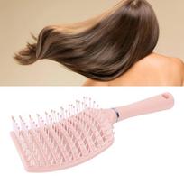 Anti-Hair Loss Vented Paddle Hair Brush Large Scalp Massage Comb Detangling Hair Brush  For Women rožinė