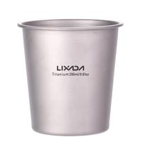 Lixada 290 ml lengvas titano alaus puodelio sulčių arbatos puodelis skirtas lauko stovyklavimui žygiams pėsčiomis sidabras