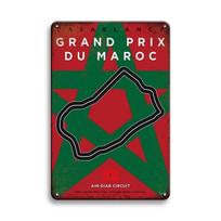 Metal Poster Racing Track F1 Competition Vintage Tin Sign Retro Iron Plate Bar Club Man Cave Home Wall Decoration Art Stickers 20x30cm