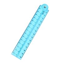 Skaidri sulankstoma liniuotė lanksti piešimo liniuotė centimetrų skalė matavimo ilgis 0-30cm (0-12 colių) piešimui matavimui mėlyna