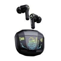 Onikuma TWS Iki 80 val. grojimo laiko, In-Ear Dvigubas režimas su 45 dB mažu vėlavimu, BT5.3, Abs-Enc, 13 mm garsiakalbis, 400 mAh baterija su Jaguar Mechaninis RGB- Type-C 6.3*5.8*3cm juoda