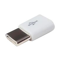 Micro USB moteriškas į Type-C USB-C vyriškas adapteris-konverteris įkrovimo jungtis balta