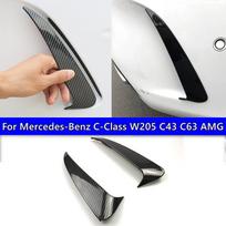 For Mercedes Benz C Class W205 C43 C63 AMG Rear Bumper Spoiler Air Vent Cover Carbon Fiber Modified Exterior Car Sticker Carbon Look