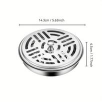 3 nerūdijančio plieno uodų spiralių laikiklių rinkinys Nešiojama smilkalų dėžutė uodų repelentui su dangteliu ir rankena Kompaktiškas dizainas patalpoms 1Pcs balta