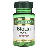 Nature's Bounty, biotinas, 1000 mcg, 100 dengtų tablečių